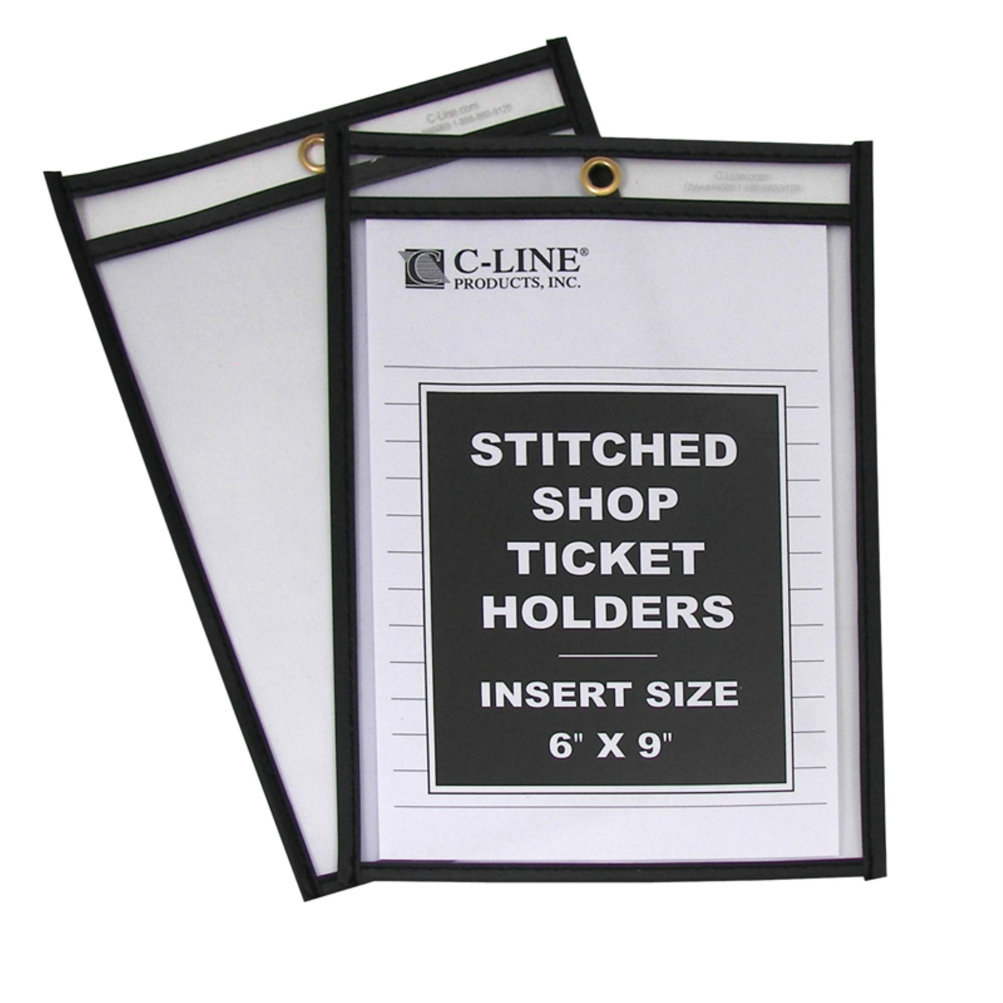 Amazon.com : C-Line Stitched Shop Ticket Holders, Both Sides Clear